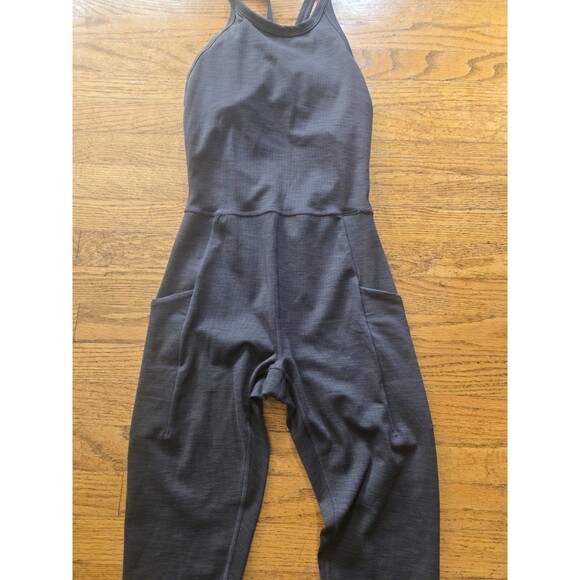 PrAna Heavana Jumpsuit Women's XS Gray Athletic Fit Shelf Bra Pockets - Picture 2 of 7
